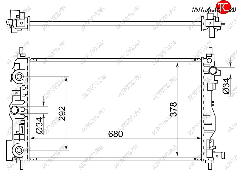 10 999 р. Радиатор двигателя SAT (пластинчатый, МКПП/АКПП, Z20S1, LLW, Z20D1) Chevrolet Cruze J300 седан рестайлинг (2012-2015)  с доставкой в г. Йошкар-Ола