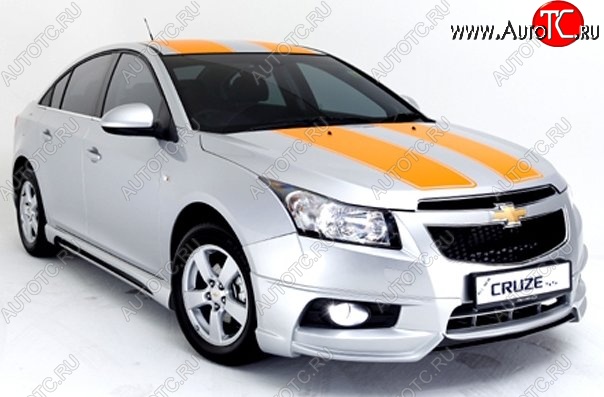 3 999 р. Накладка на передний бампер Extrime Chevrolet Cruze J305 хэтчбек дорестайлинг (2009-2012) (Неокрашенная)  с доставкой в г. Йошкар-Ола