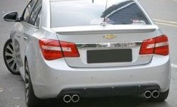 2 999 р. Лип спойлер CT Chevrolet Cruze J300 седан дорестайлинг (2009-2012) (Неокрашенный)  с доставкой в г. Йошкар-Ола. Увеличить фотографию 2