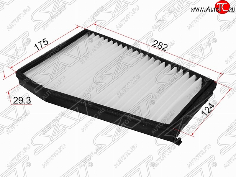399 р. Фильтр салонный SAT (282х175/124х29.3 mm)  Chevrolet Epica  V250 - Evanda  с доставкой в г. Йошкар-Ола