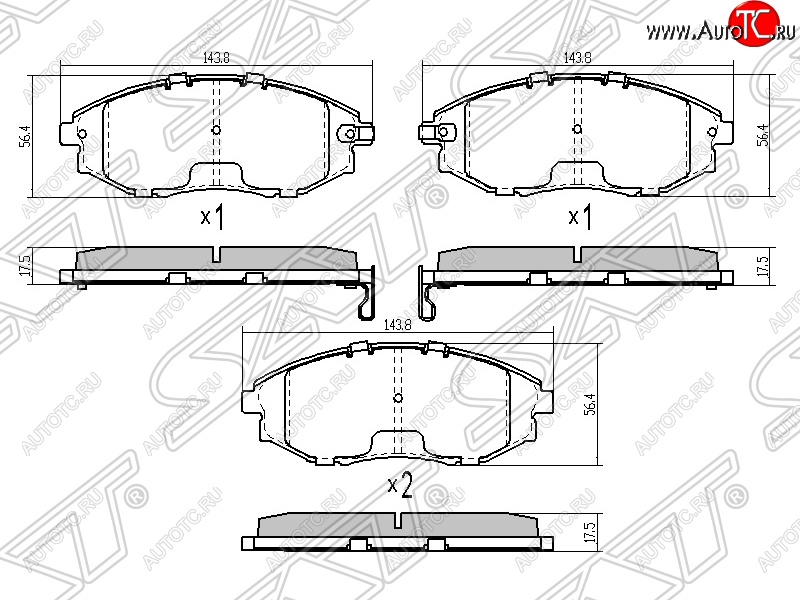 1 449 р. Колодки тормозные SAT (передние)  Chevrolet Epica  V250 (2006-2012)  с доставкой в г. Йошкар-Ола