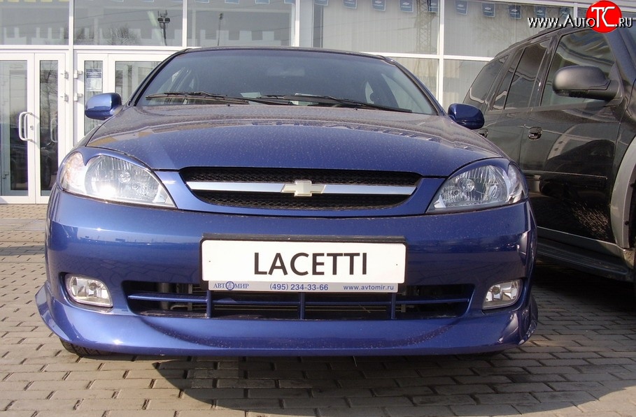 3 579 р. Накладка переднего бампера ATL  Chevrolet Lacetti  хэтчбек (2002-2013) (Неокрашенная)  с доставкой в г. Йошкар-Ола