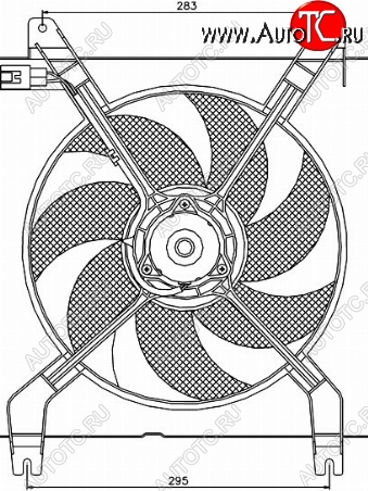 2 899 р. Вентилятор радиатора в сборе SAT (1.8) Chevrolet Lacetti хэтчбек (2002-2013)  с доставкой в г. Йошкар-Ола