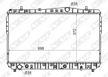 6 849 р. Радиатор двигателя SAT (пластинчатый, 1.4/1.6/1.8, МКПП/АКПП) Chevrolet Lacetti хэтчбек (2002-2013)  с доставкой в г. Йошкар-Ола. Увеличить фотографию 1