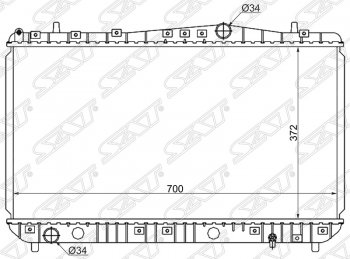 Радиатор двигателя SAT (пластинчатый, 1.4/1.6/1.8, МКПП) Chevrolet Lacetti хэтчбек (2002-2013)