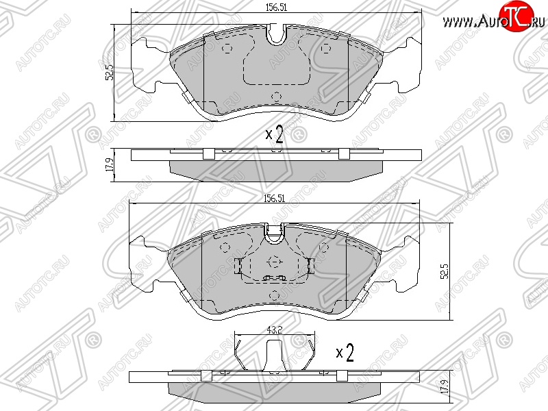 1 199 р. Колодки тормозные SAT (передние) Daewoo Lanos T100 дорестайлинг, седан (1997-2002)  с доставкой в г. Йошкар-Ола