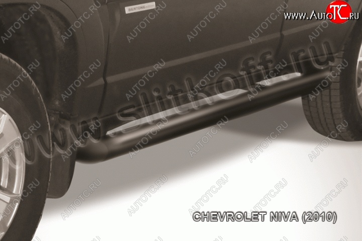 10 599 р. Защита порогов d76 труба Slitkoff Chevrolet Niva 2123 рестайлинг (2009-2020) (Нержавейка, Полированная)  с доставкой в г. Йошкар-Ола