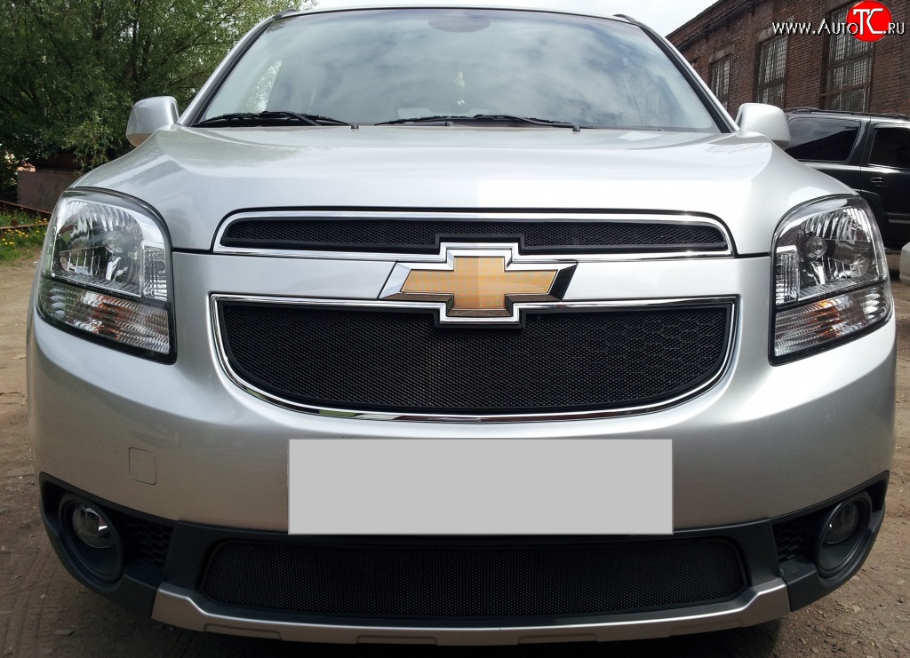 1 469 р. Сетка воздухозаборника переднего бампера Russtal  Chevrolet Orlando (2011-2018)  с доставкой в г. Йошкар-Ола