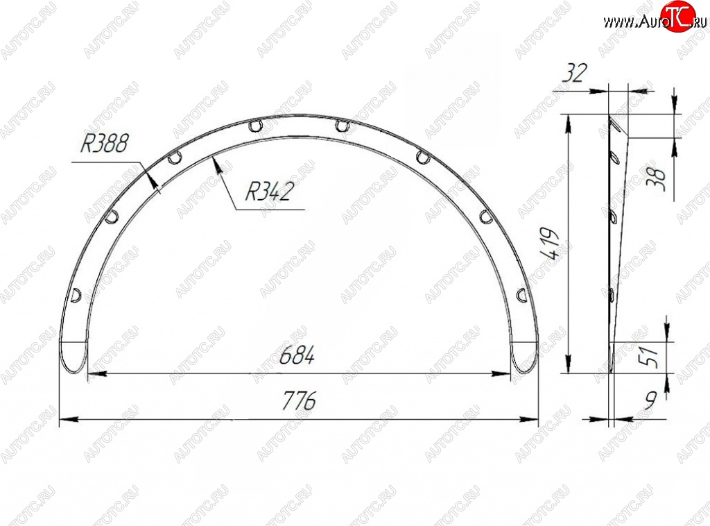 2 769 р. Универсальные накладки на колёсные арки RA (30 мм) Honda Civic FN купе дорестайлинг (2005-2008) (Шагрень: 4 шт. (2 мм))  с доставкой в г. Йошкар-Ола