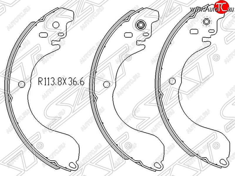 1 759 р. Колодки тормозные SAT (задние)  Nissan Tiida Latio  C11 (2004-2012), Toyota Town Ace  s400 (2008-2020)  с доставкой в г. Йошкар-Ола