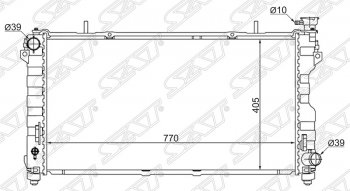 Радиатор двигателя SAT (пластинчатый, 2.4, МКПП/АКПП) Chrysler (Крайслер) Voyager (Вояжер)  RG минивэн (2000-2004), Dodge (Додж) Caravan (Караван) (2000-2007)