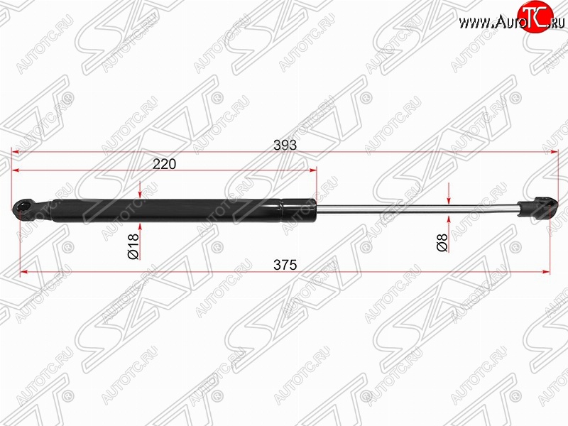 759 р. Газовый упор крышки багажника SAT (LH=RH)  Peugeot Partner  B9 (2008-2018) дорестайлинг, 1-ый рестайлинг, 2-ой рестайлинг  с доставкой в г. Йошкар-Ола