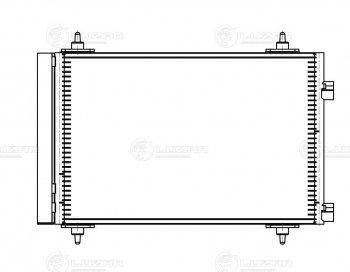 7 299 р. Радиатор кондиционера на LUZAR (1.6i / 1.4i / 2.0i / 2.0HDi) CITROEN C4 B7 хэтчбэк 5 дв. (2011-2018)  с доставкой в г. Йошкар-Ола. Увеличить фотографию 3