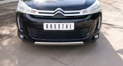 19 099 р. Защита переднего бампера (Ø75х42 мм, нержавейка) Russtal CITROEN C4 aircross (2012-2017)  с доставкой в г. Йошкар-Ола. Увеличить фотографию 2