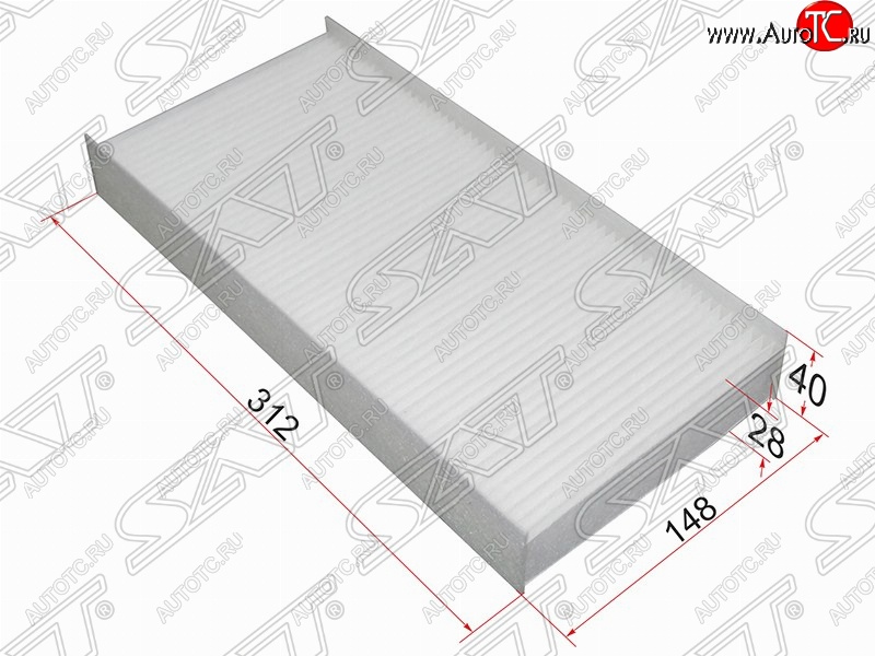 329 р. Фильтр салонный SAT (312х148х40 mm)  CITROEN C5 ( X40,DC,  X40,DE) (2000-2004), Peugeot 407 ( седан,  универсал) (2004-2011)  с доставкой в г. Йошкар-Ола