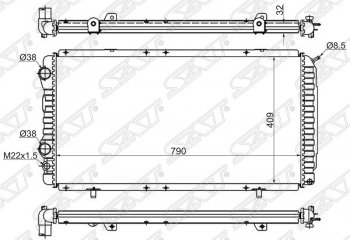 Радиатор двигателя SAT (трубчатый, 1.9TD/2.0/2.0TD/2.2/2.5TD/2.8TD, МКПП) CITROEN Jumper 230 (1994-2002)