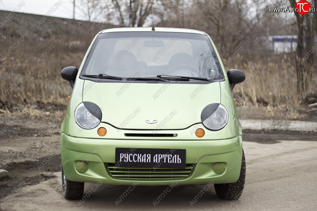 479 р. Реснички на фары RA Daewoo Matiz M100 дорестайлинг (1998-2000) (Неокрашенные)  с доставкой в г. Йошкар-Ола