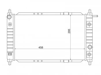 Радиатор двигателя SAT (пластинчатый, АКПП, F8CV) Daewoo (Даеву) Matiz (Матиз)  M100 (1998-2000) M100 дорестайлинг