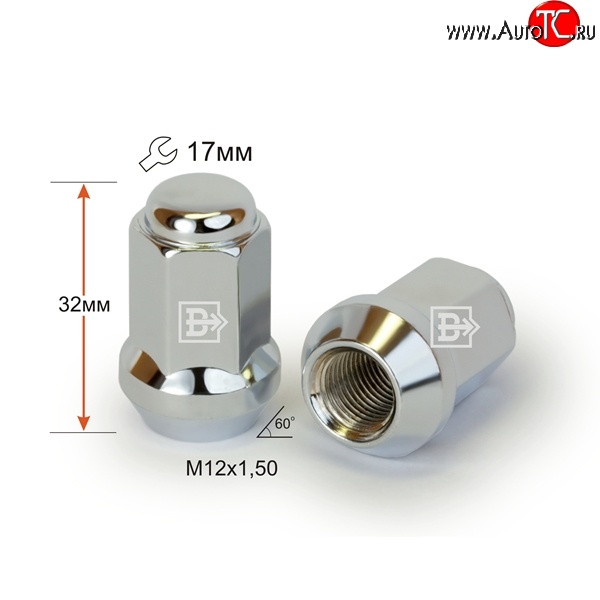 33 р. Колёсная гайка Вектор M12 1.5 FAW Bestune T77 дорестайлинг (2018-2022)