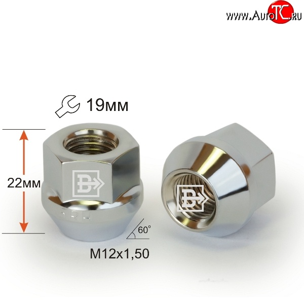 47 р. Колёсная гайка Вектор M12 1.5 Changan UNI-T дорестайлинг (2020-2023)