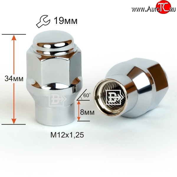 96 р. Колёсная гайка Вектор M12 1.25    с доставкой в г. Йошкар-Ола