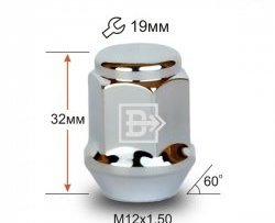 73 р. Колёсная гайка Вектор M12 1.5 Hyundai I30 3 PD хэтчбэк (2017-2020). Увеличить фотографию 1