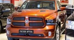 799 р. Реснички на фары RA  Dodge Ram  DJ, DS (2008-2012) (Неокрашенные)  с доставкой в г. Йошкар-Ола. Увеличить фотографию 3