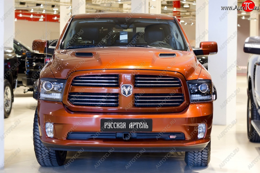 799 р. Реснички на фары RA  Dodge Ram  DJ, DS (2008-2012) (Неокрашенные)  с доставкой в г. Йошкар-Ола