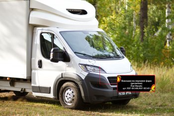 989 р. Реснички на фары (глянец (под покраску)) RA  Fiat Ducato  290 (2014-2025) (Неокрашенные)  с доставкой в г. Йошкар-Ола. Увеличить фотографию 3