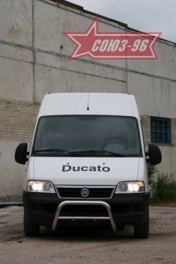 10 844 р. Защита переднего бампера Souz-96 (d60) Fiat Ducato 250 (2006-2014)  с доставкой в г. Йошкар-Ола. Увеличить фотографию 2