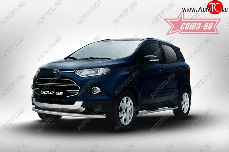 13 832 р. Защита переднего бампера одинарная Souz-96 (d60) Ford EcoSport дорестайлинг (2013-2019)  с доставкой в г. Йошкар-Ола