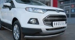 15 649 р. Защита переднего бампера (Ø75х42 мм, нержавейка) Russtal Ford EcoSport дорестайлинг (2013-2019)  с доставкой в г. Йошкар-Ола. Увеличить фотографию 2