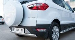 15 649 р. Защита заднего бампера (Ø75x42 мм, нержавейка) Russtal Ford EcoSport дорестайлинг (2013-2019)  с доставкой в г. Йошкар-Ола. Увеличить фотографию 2