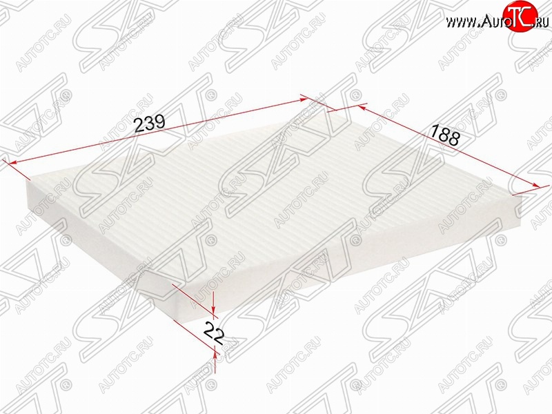 246 р. Фильтр салонный SAT (239х188х22 mm)  Ford EcoSport - Fiesta  6  с доставкой в г. Йошкар-Ола