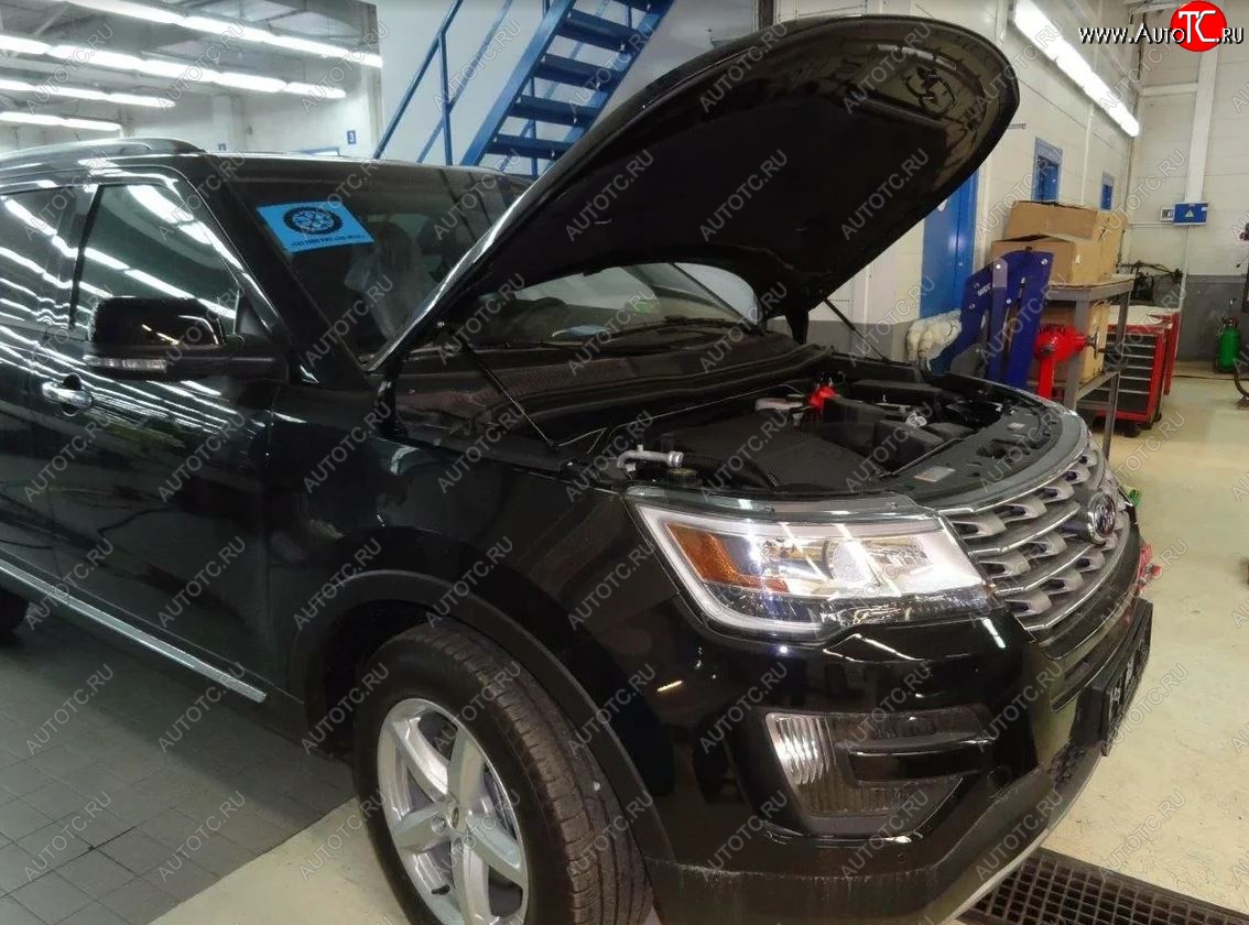 2 049 р. Упоры капота Russtal Ford Explorer U502 дорестайлинг (2010-2016)  с доставкой в г. Йошкар-Ола