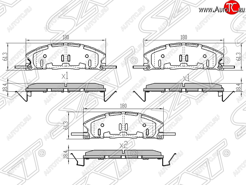 1 879 р. Колодки тормозные SAT (передние)  Ford Explorer  U502 (2010-2016) дорестайлинг  с доставкой в г. Йошкар-Ола