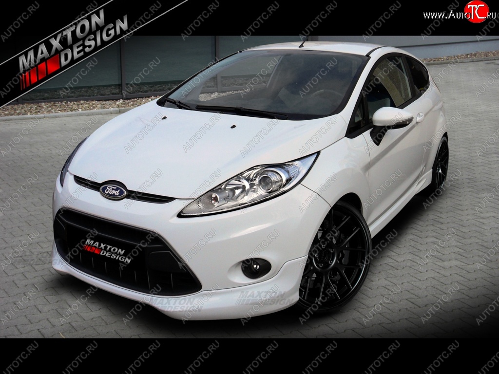 21 149 р. Накладка на передний бампер Maxton Ford Fiesta 6 хэтчбэк 3 дв. дорестайлинг (2008-2013)  с доставкой в г. Йошкар-Ола