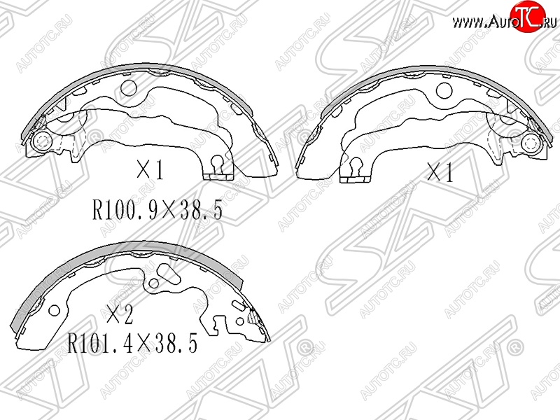 1 779 р. Колодки тормозные SAT (задние) Ford Focus 1 седан дорестайлинг (1998-2002)  с доставкой в г. Йошкар-Ола