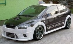 14 199 р. Пороги накладки Neodesign Ford Focus 2 хэтчбэк 3 дв. дорестайлинг (2004-2007)  с доставкой в г. Йошкар-Ола. Увеличить фотографию 1