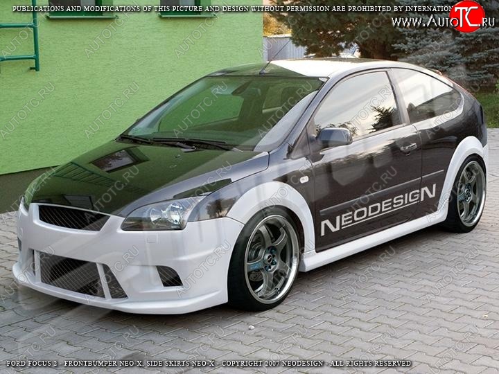 14 199 р. Пороги накладки Neodesign Ford Focus 2 хэтчбэк 3 дв. рестайлинг (2007-2011)  с доставкой в г. Йошкар-Ола