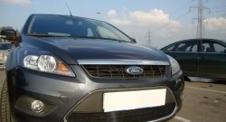 1 399 р. Сетка на бампер Russtal (черная) Ford Focus 2 универсал рестайлинг (2007-2011)  с доставкой в г. Йошкар-Ола. Увеличить фотографию 5