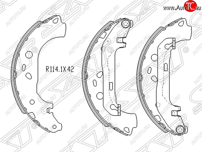 2 299 р. Колодки тормозные SAT (задние) Ford Focus 2  седан дорестайлинг (2004-2008)  с доставкой в г. Йошкар-Ола