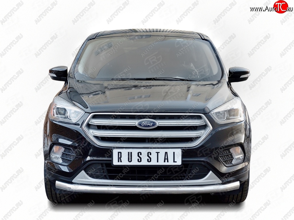 16 849 р. Защита переднего бампера (Ø63 мм, нержавейка) SLITKOFF  Ford Kuga  2 (2016-2019) рестайлинг  с доставкой в г. Йошкар-Ола