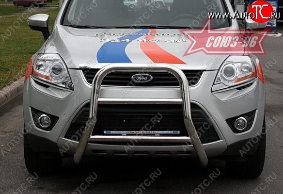 13 499 р. Защита переднего бампера Souz-96 (d60) Ford Kuga 1 (2008-2013)  с доставкой в г. Йошкар-Ола