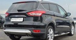 11 999 р. Одинарная защита заднего бампера из трубы диаметром 76 мм SLITKOFF  Ford Kuga  2 (2013-2016) дорестайлинг  с доставкой в г. Йошкар-Ола. Увеличить фотографию 3