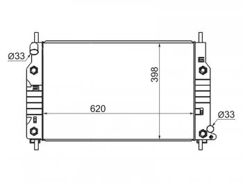 Радиатор двигателя SAT (пластинчатый, АКПП, 1.6 / 1.8 / 2.0) Ford Mondeo Mk1,GBP седан (1992-1996)