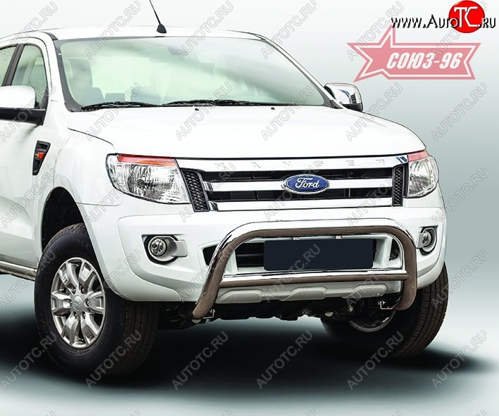 15 614 р. Защита переднего бампера Souz-96 (d76) Ford Ranger DoubleCab дорестайлинг (2011-2016)  с доставкой в г. Йошкар-Ола