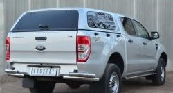 24 999 р. Защита заднего бампера (2 трубы Ø63 мм уголки, нержавейка) SLITKOFF Ford Ranger DoubleCab дорестайлинг (2011-2016)  с доставкой в г. Йошкар-Ола. Увеличить фотографию 3