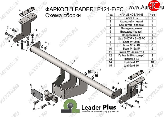 7 999 р. Фаркоп Лидер Плюс  Ford Ranger ( DoubleCab,  RapCab) (2011-2021) дорестайлинг, дорестайлинг, рестайлинг, рестайлинг  с доставкой в г. Йошкар-Ола