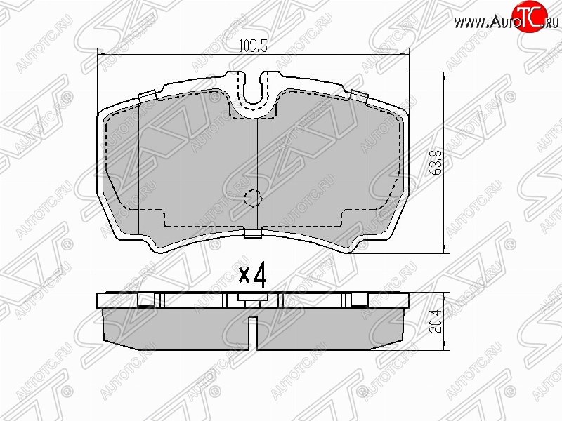 1 559 р. Колодки тормозные задние SAT  Ford Transit (2006-2014) цельнометаллический фургон  с доставкой в г. Йошкар-Ола